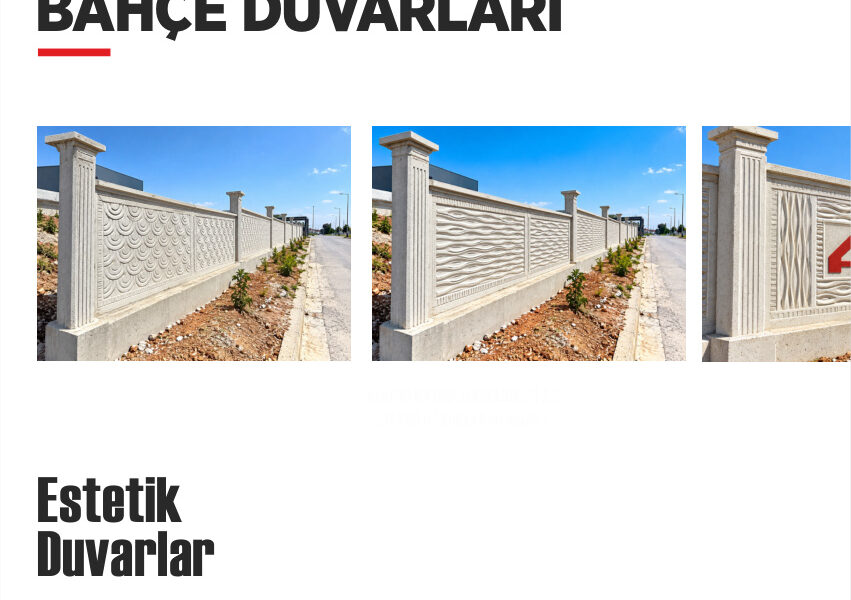 Dekoratif Bahçe Duvarları